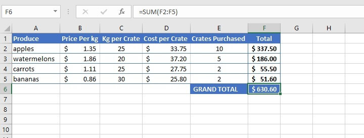 How to multiply in Excel