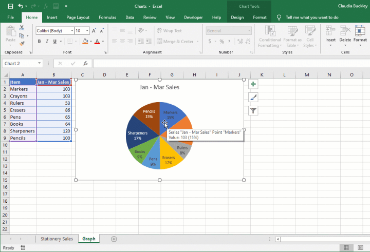 How to make a graph in Excel