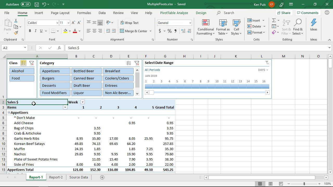 Excel Multiple Tables On One Sheet Filter
