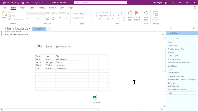 Use the Send to OneNote Feature