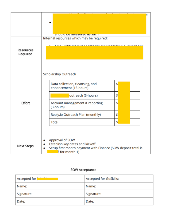 scope of work example