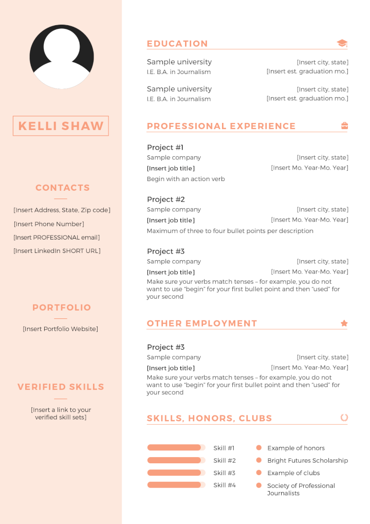 Free PSD Resume Templates 6