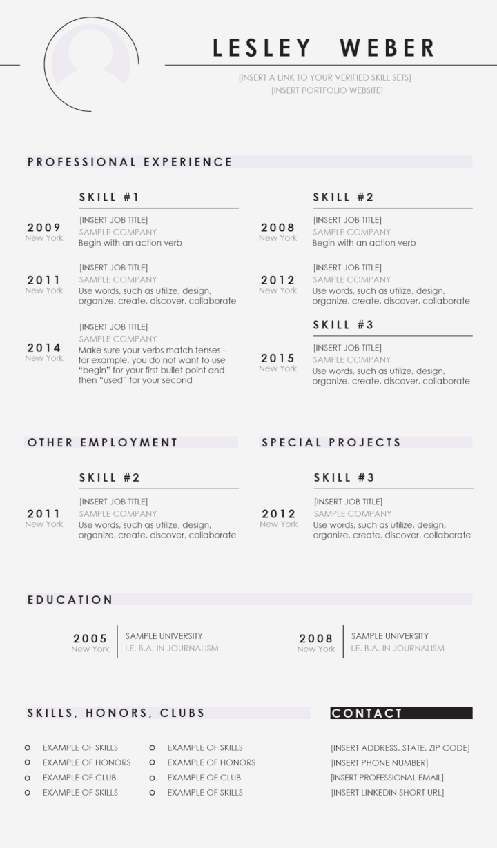 Free PSD Resume Templates 4