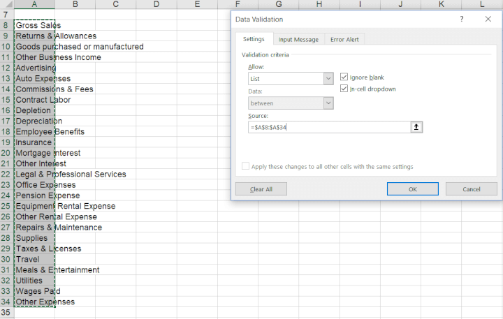 how to do taxes in excel