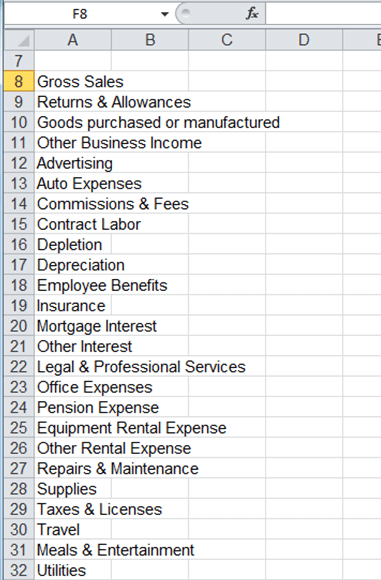 how to do taxes in excel