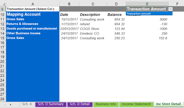 how to do taxes in excel