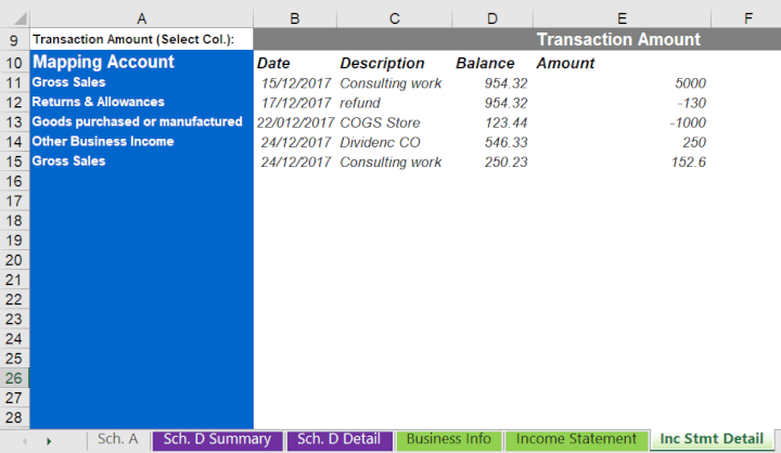 how to do taxes in excel