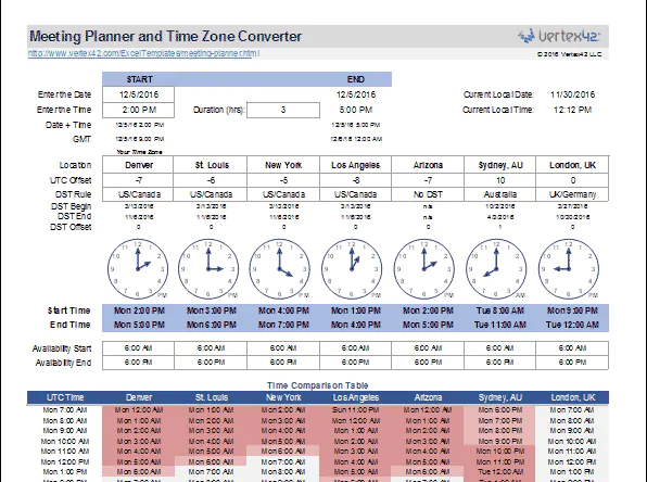 world-meeting-planner-template