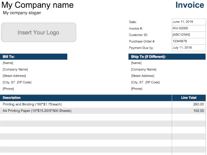 excel business model template Payment-invoice-template