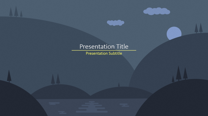 Dark nature PowerPoint template