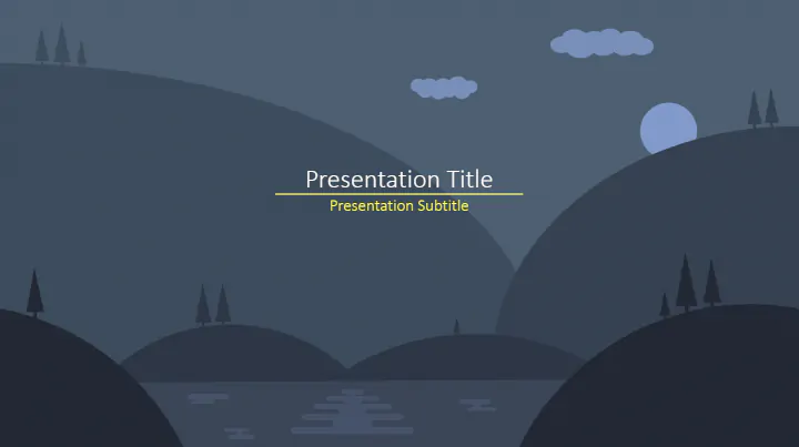 Dark nature PowerPoint template