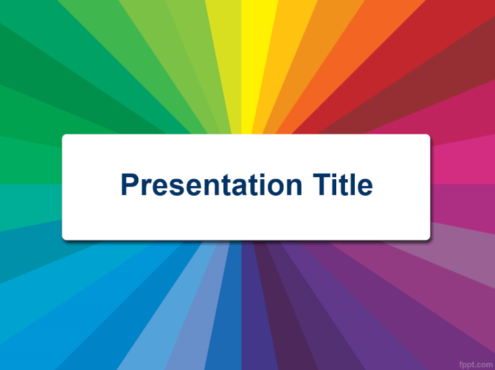 Color radial PowerPoint template
