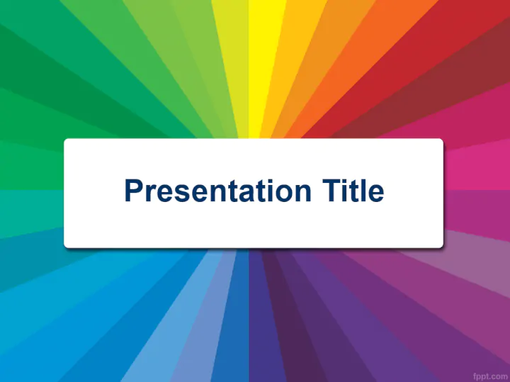 Color radial PowerPoint template