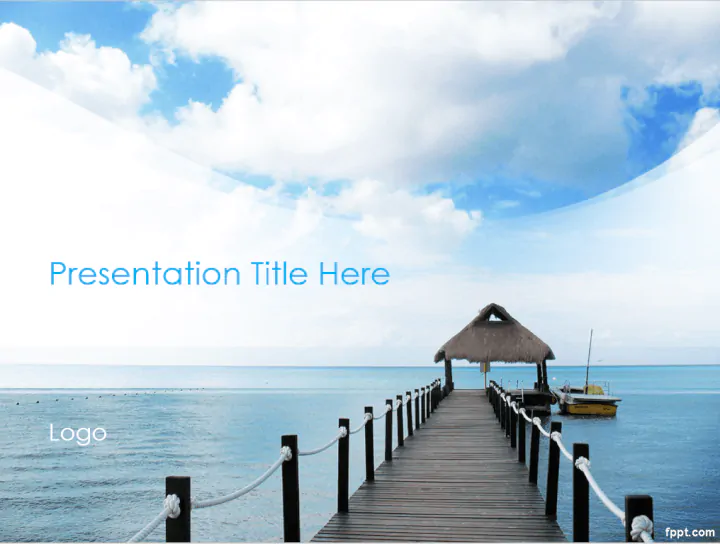 Island destination PowerPoint template