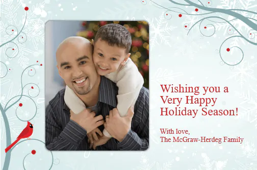 Holiday photo card PowerPoint template