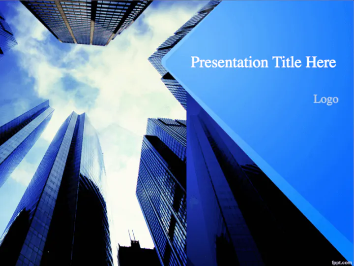 Cityscape views PowerPoint template
