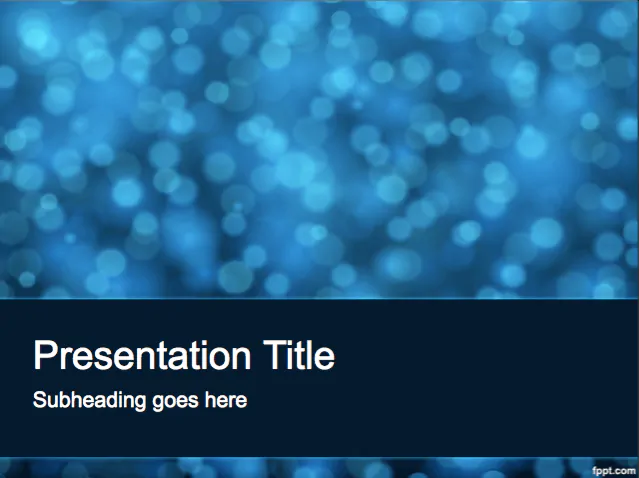 blue sparkle PowerPoint template