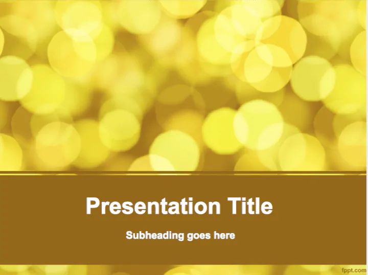gold sparkle PowerPoint template