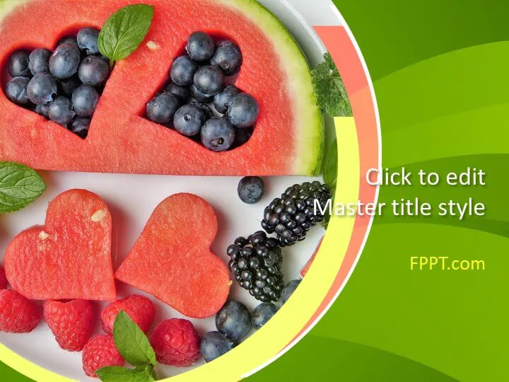 Fresh fruit PowerPoint template