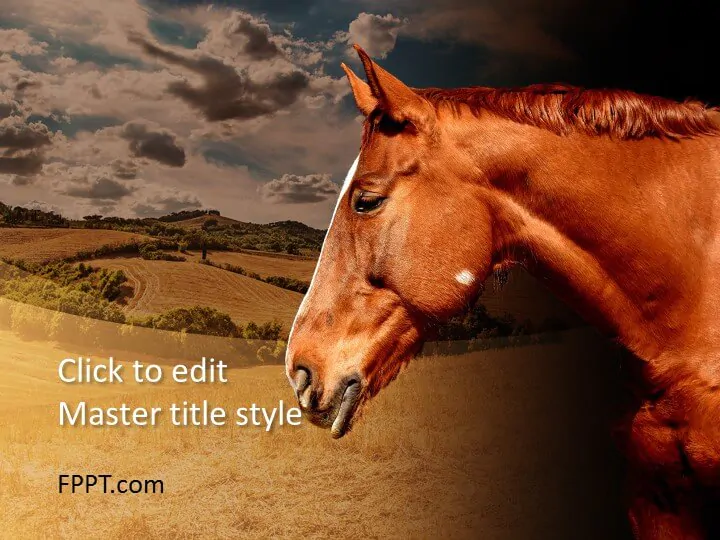 Horse PowerPoint template