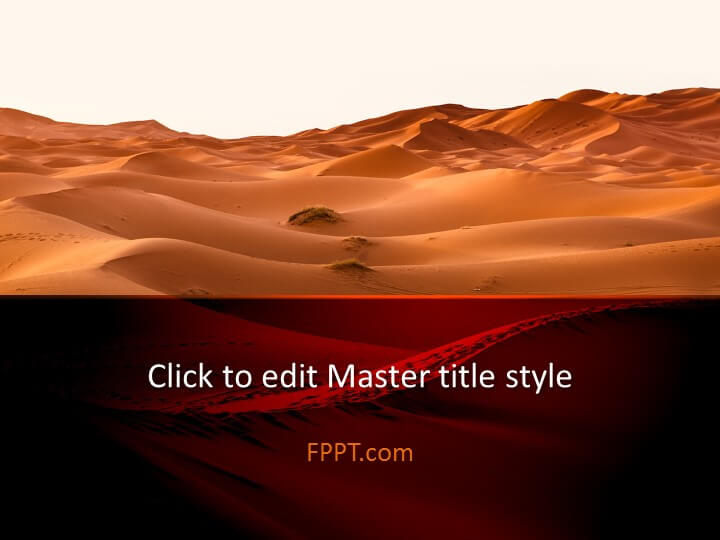 Desert design PowerPoint template