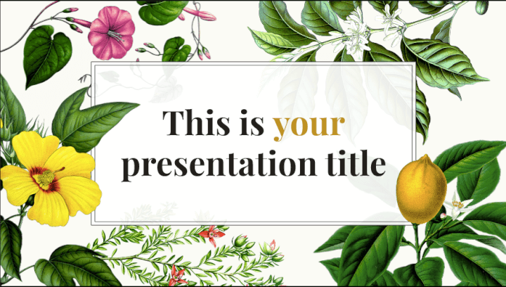 Botanical PowerPoint template