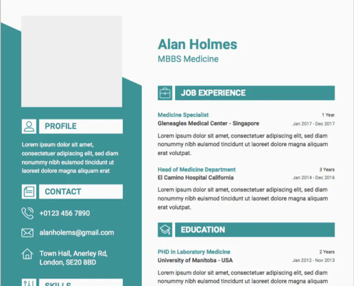 Doctor resume