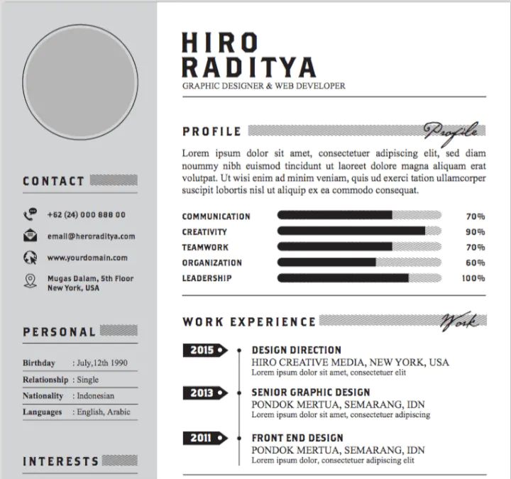 Infographic resume template