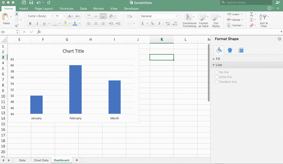 Excel dashboard polish chart