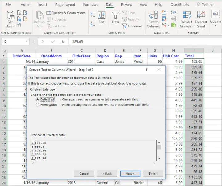excel-tips-for-beginners-column-splitting
