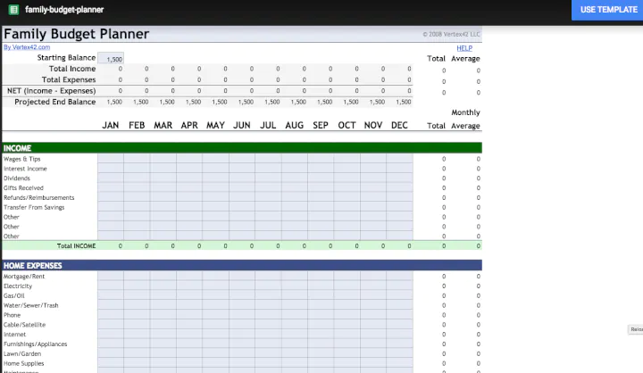 Project-management-template-Google-Sheets-budget-planner