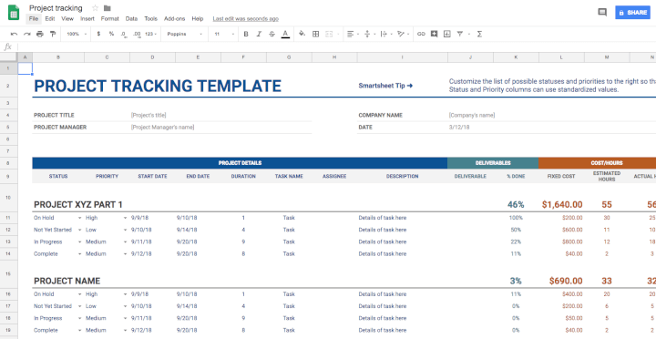 Project-management-template-Google-Sheets-project-tracking