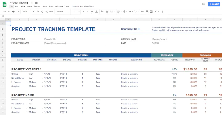 Project-management-template-Google-Sheets-project-tracking