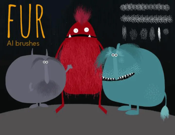 Illustrator-brushes-fur