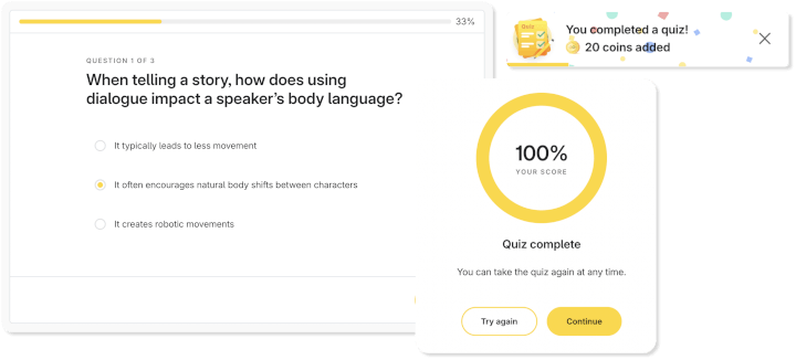 GoSkills quizzes