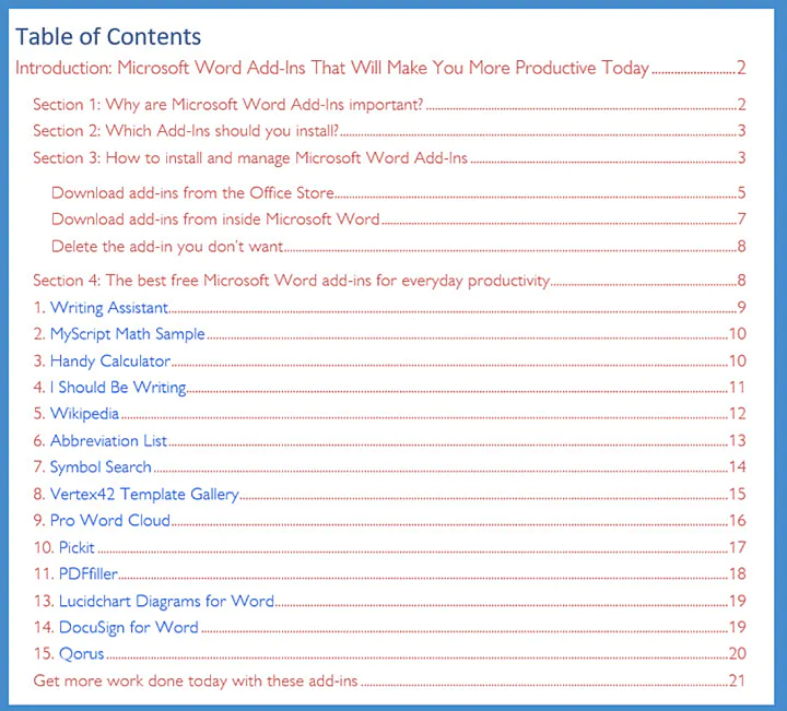 Create-table-of-contents-Word