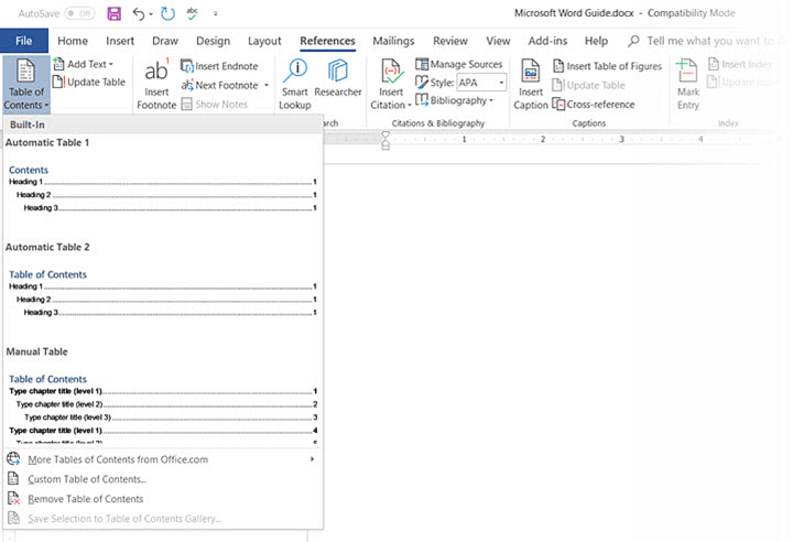 How To Create A Microsoft Word Table Of Contents GoSkills How To Create A Microsoft Word Table Of Contents GoSkills