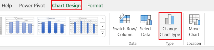 change excel chart type