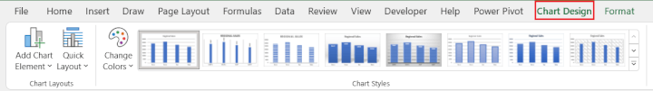 excel chart design