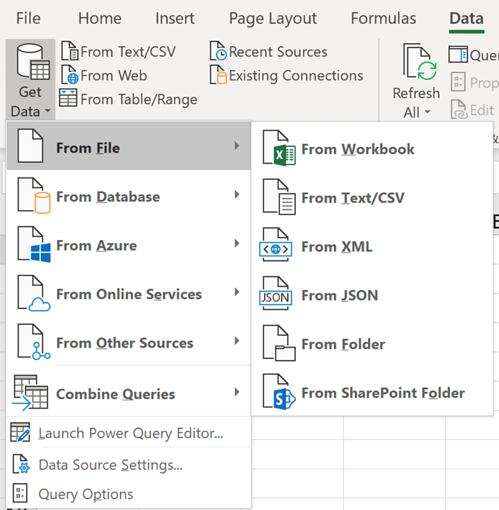 Power-Query-import-data