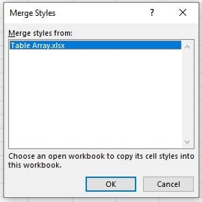 Merge cell styles in excel