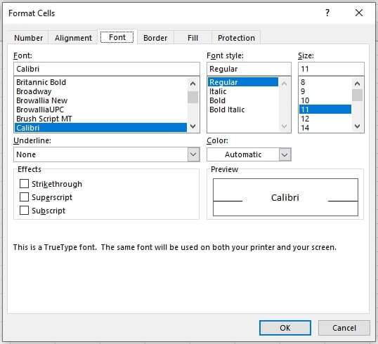 Format cell styles in excel