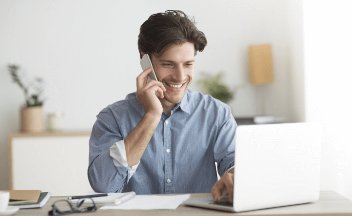 man-on-phone-working-from-home-office