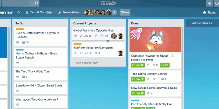 trello - remote work tools