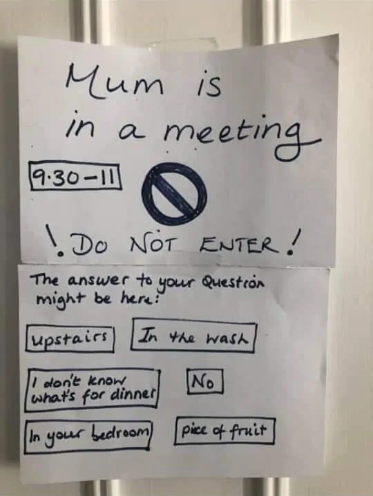 mum is in a meeting meme