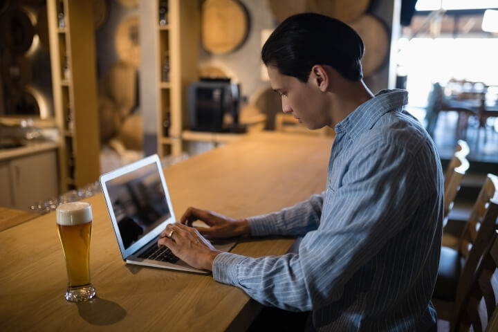 after work drinks on video call