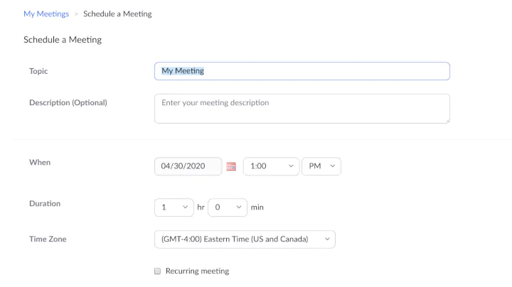 zoom meeting details