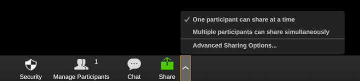 advanced sharing options