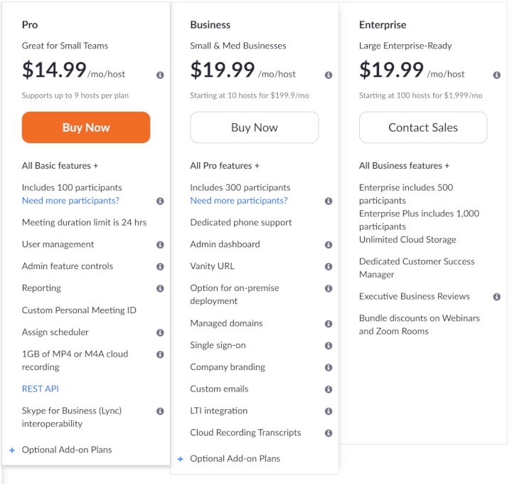 zoom pricing