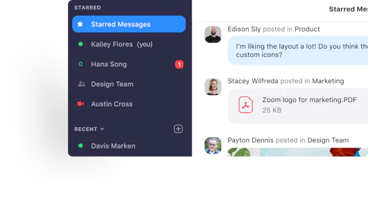 zoom messages